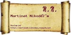 Martinat Nikodém névjegykártya